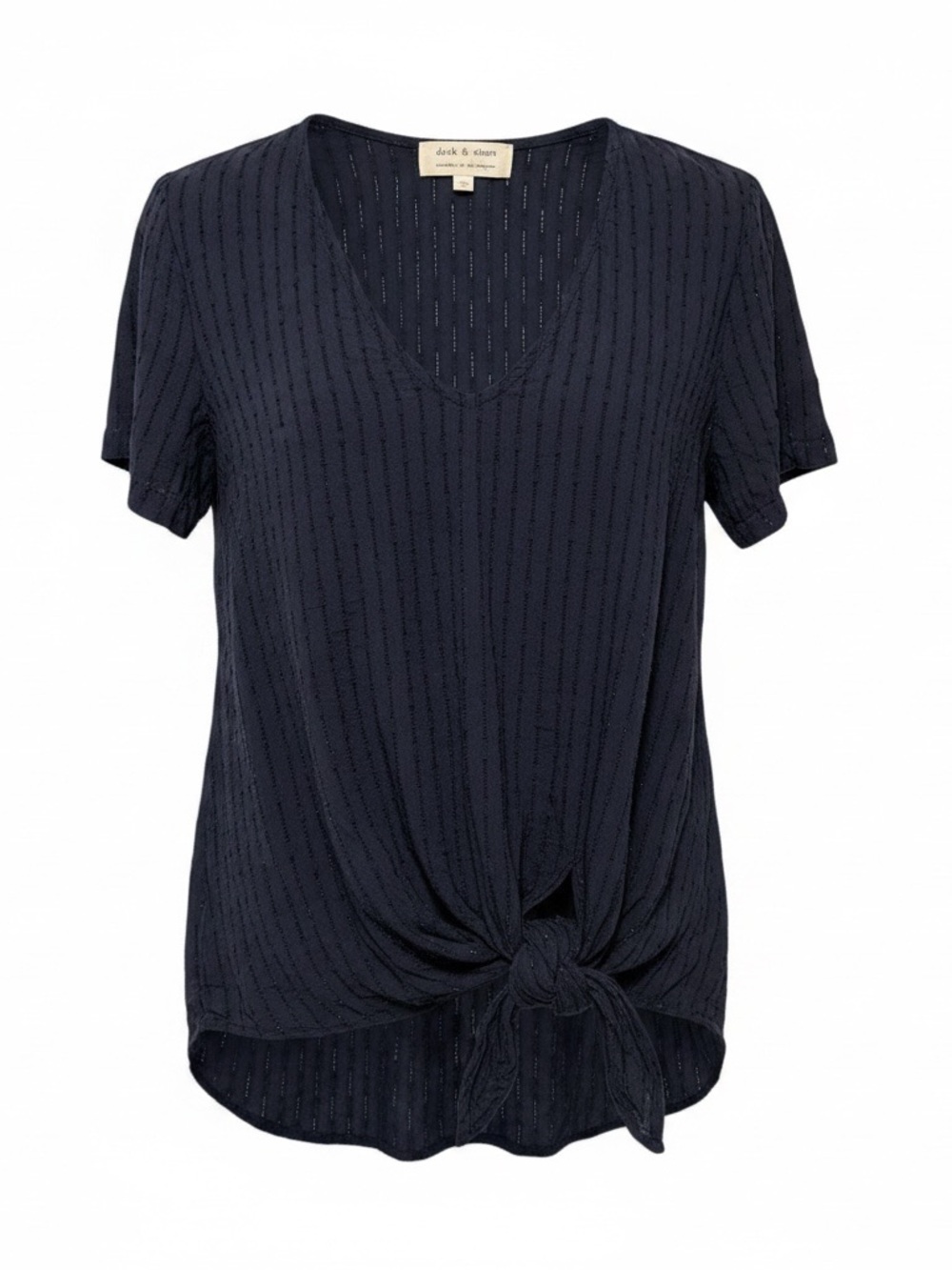 Anthropologie Cloth & Stone summer flowy short sleeve tie front blouse top Med